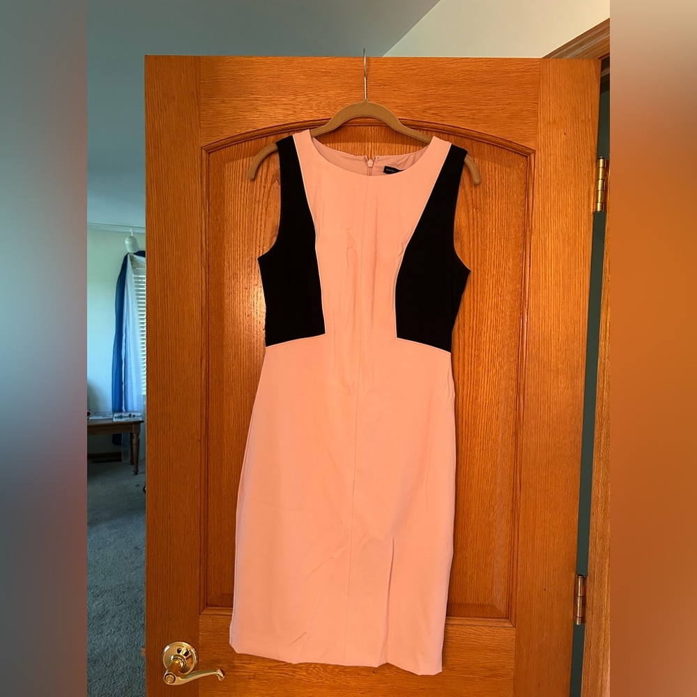 Elegant Black and Pink Sleeveless Dress